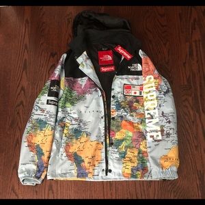 Supreme x TNF World Map Jacket replica